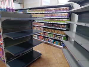 Trgovinske antracit police za market